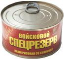 КАША РИСОВАЯ СО СВИНИНОЙ ВОЙСКОВОЙ СПЕЦРЕЗЕРВ гост 325 г